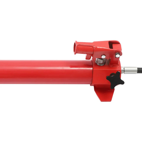 Close-up of hydraulic pump from Heavy Duty Hydraulic Benchtop Shop Press With Three Gear Adjustable Height Pressure Gauge Hydraulic Pump H Frame Design