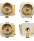 Top view of 4 Pack IPEX IPX UFL SMD Coax RF Connector Solder Socket For PCB Mount Female Antenna Block 50 Ohm 0 To 6 GHz