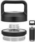 Chug Cap Replacement For Rambler Bottle Fits 18Oz 26Oz 36Oz 46Oz 64Oz Models, Easy Twist Triple Handle Screw Top Lid, Spill Proof Sports Water Bottle Accessory Not For Hydro Flask