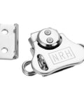 Heavy Duty Wood Case Toggle Lock Clasp With Secure Rotary Draw Latch For Toolbox Chest Trunk And Furniture Fittings Durable 56 By 53mm Size, silver metal latch with mounting plate.