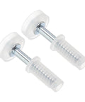Bi Fold Door Top Guide Wheel Roller Set White Two Pack For Folding Closet Sliding Doors 0.9 Inch Roller Durable Carbon Steel Hardware