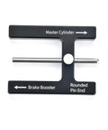 Go To Brake Booster Push Rod Adjustment Tool And Master Cylinder Length Gauge For A Precise Braking Pedal Feel Fits Most Boosters With Adjustable Pins Magnetic Ends For Easy Depth Checks And Setup. Black anodized aluminum brake booster push rod adjustment tool with master cylinder gauge
