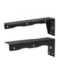 Heavy Duty Cold Rolled Steel L Shaped Bracket for Floating Shelves Black Finish Wall Mount Support Hardware for Home Storage