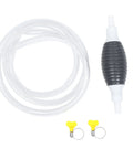 Manual Transfer Pump With Hose For Oil Water And Liquids High Suction Hand Siphon Pump For Gasoline And Liquid Transfer Ideal For Paraffin And Aquarium Water Changes, clear hose and hand bulb
