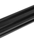 Close-up of Top Notch 2040 V Slot Aluminum Extrusion Profile Black Anodized 6063 T5 Alloy 47 inches long for CNC projects.