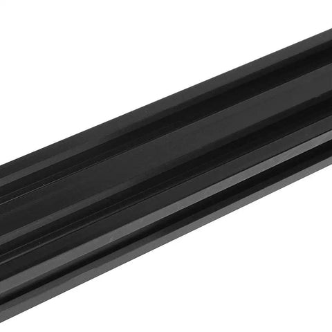 Close-up of Top Notch 2040 V Slot Aluminum Extrusion Profile Black Anodized 6063 T5 Alloy 47 inches long for CNC projects.