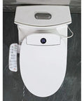 Ultimate Smart Toilet Seat Cover Featuring Fully Automatic Washing And Warm Air Dryer For Straight Up Spotless Hygiene And Totally Seamless Bathroom Comfort, top view.
