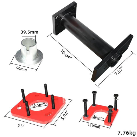 DPTOOL rear axle bearing puller kit with 40mm driver for Toyota 4Runner/Tundra; black rod, red plates (4‑pc kit).