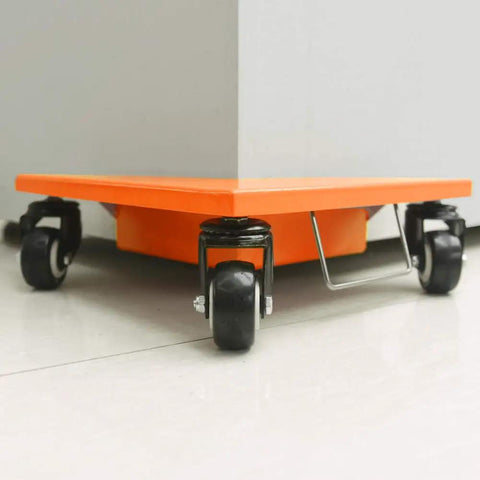 Heavy Duty Furniture Dolly Set Of 4 With Wheels And Floor Safe Rubber Pads, 1,380 Lb Load Capacity, close-up view