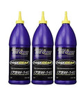 Heavy Duty Synthetic Gear Lube Oil 75W-140 Multipurpose Automotive Hypoid Lubricant in three quart-sized bottles.