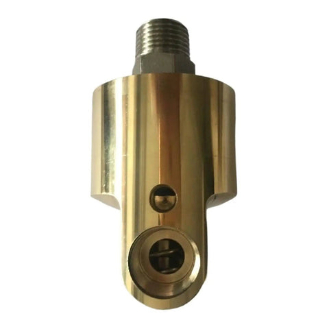 Rotating Joint 360 Degree Swivel Brass Water Air Oil Spray Connector Right Thread Hose Union For Quick Connect Durable Heavy Duty Easy Install And Flexible Spray Applications Great For Garden Hoses Auto Tool Kits Garage Maintenance And Industrial Uses brass connector front view