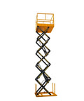 Solid Heavy Duty Workhorse Snag This Stationary Hydraulic Scissor Lift 4000Kg Auto Leveling Yellow Lift for Garage Use.
