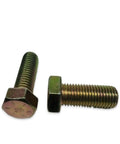 2 Inch Hex Bolt Yellow Zinc Plated Grade 8 Cap Screw Coarse Thread Pkg Qty 1 shown in side view