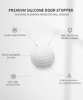 Peel And Stick Silicone Door Stopper No-Drill Self-Adhesive Wall Bumper For Quiet Closures And Paint Protection Compact Door Saver white
