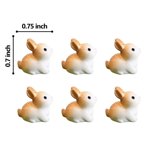 Rabbit Door Hinge Toppers Set Of 6 With Magnetic Hinge Heads, size 0.75 x 0.7 inch, whimsical animal charms for home décor.