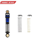 47mm Oil Type Shocks For CR18P Hobbyplus 1/18 Rock Van Front And Rear Upgrade Kit with blue alloy body and springs