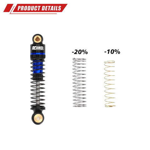 47mm Oil Type Shocks For CR18P Hobbyplus 1/18 Rock Van Front And Rear Upgrade Kit with blue alloy body and springs