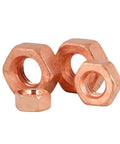 Top Notch Pure Copper M8 X 40 Millimeter Hex Screw Hardware Kit Includes Two Screws Four Nuts Six Flat Washers Plus Two Split Washers For Marine Automotive Projects That Stand Tough Without Breaking A Sweat - three copper nuts showcase.