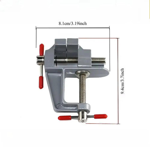 Solid Mini Workbench Vise Rig With A Three Point Five Inch Heavy Aluminum Jaw Precision Clamping Tool For Jewelry Crafts Woodworking Hustle And Snappy Electronic Repair Jobs
