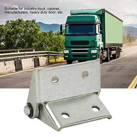 Built Tough Heavy Duty Stainless Steel Cabinet Door Hinge For Industrial Use with truck and road backdrop, corrosion resistant hardware