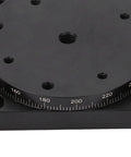 RS60 L Manual Rotary Stage R Axis Platform with 2.36 Inch Diameter Aluminum Alloy Table, shown close-up of measurement markings