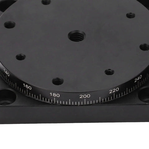 RS60 L Manual Rotary Stage R Axis Platform with 2.36 Inch Diameter Aluminum Alloy Table, shown close-up of measurement markings