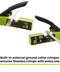 All In One RJ45 Crimp Tool For Pass Through Connectors, Cut, Score, And Strip, Works With Cat5e, Cat6, Cat6A Shielded And Unshielded Cabling