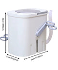Hand Cranked Portable Washing Machine For Off Grid Camping And Rv Life Non Electric Manual Laundry Scrubber, 14.9 inch size.
