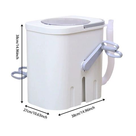 Hand Cranked Portable Washing Machine For Off Grid Camping And Rv Life Non Electric Manual Laundry Scrubber, 14.9 inch size.