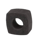 Square tungsten steel YG3 power feed contact for wire cutting EDM, 8mm inner hole, 16x16x8mm size, gray finish for smooth machining