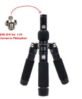 Portable Antenna Tripod Mast With Multi Connector Head SO239 3 8 24 And 1 4 Inch Camera Screw For CB HF Ham Radios And Photography Gear A Lightweight Tower Compatible With GRA 7350T For Field Ops, shown with 3/8-24 to 1/4 camera adaptor