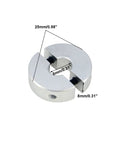 Silver Double Split Design Aluminum Alloy Two Piece Clamp On Shaft Collars, Five Sixteenth Inch Bore, One Inch Outer Diameter, Industrial Use