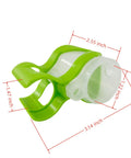 Close-up of green brush attachment for Bissell Little Green Machine; white collar, 3in/5.3in dimensions shown.