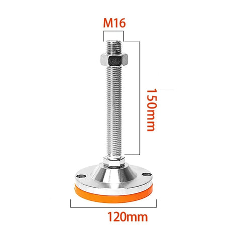 Lock In Those Wobbly Rigs With Thickened Carbon Steel Leveling Screw Legs Adjustable Machine Feet 150mm tall, 120mm base.