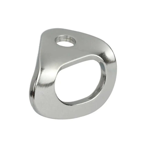 Heavy Duty Stainless Steel Climbing Bolt Hanger Anchor Rated Tough At 26KN Corrosion Proof Hardware close-up angle showing rounded design.