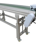 PVC Flat Belt Conveyor With Aluminum Frame 70.8 by 11.8 Inch Inclined Beefed Up Industrial Grade Transport Conveyor 110V 120W