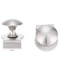 Round Glass Door Pull Handle 29mm Diameter for 5-8mm Glass Thickness Stainless Steel Clamp Clips, front and top view
