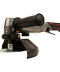 Heavy Duty 7 Inch Pneumatic Angle Grinder Packing 8500 Rpm With An Ergonomic Grip Toolless Guard and variable trigger, detailed view.