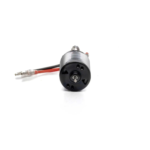 Front view of Smart Firma 12T Rebuildable 550 3-Pole Brushed RC Motor For 1/10 Scale RC Cars with visible wiring and shaft