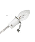 Clip In Lamp Cord With On Off Switch For Christmas Village House 6 Foot White Plug Cord Includes Clear Incandescent Bulb Ready To Use
