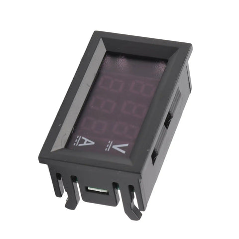 Digital Voltmeter Ammeter Multimeter With LED Display Dual Range DC 0V To 100V Current Meter for DIY projects, front angle view