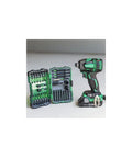 Impact Driver Bit Set 60 Piece Ultra Tough S2 Alloy Bits With Impact Rated Torsion Zone CNC Milled Precision Tips Comprehensive Kit For Fasteners Smooth Drive Durable Build Go-To DIY And Pro Jobs displayed with case and driver