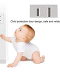 Rock Solid 20 Amp Smart Gfci Outlet With Child Door Shutters And Etl Listing For Knockout Shock Safety In Kitchens Bathrooms And Patios.Zero Sweat Wiring Slick White Abs Terminal Cover with child safety features.