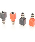 Beefy M12 A Coding 8 Pin To RJ45 Cat6 Shielded Industrial Ethernet Adapter IP67 Bulkhead for GigE Vision Cameras, black and orange cases