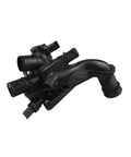 Performance Engine Coolant Thermostat Straight Garage Swap For Citroen C4 Peugeot 207 308 508 black plastic design with multiple connectors.