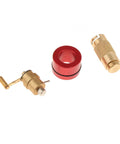 Pro Grade Watch Mainspring Winder Set with brass components and red base for watchmaking DIY tools.