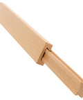 Solid As A Rock Wooden Drawer Slides Six Pack 15.7 Inch Center Tracks With Metal Rollers Heavy Duty Dresser Slider Kit showing a close-up of wooden track.