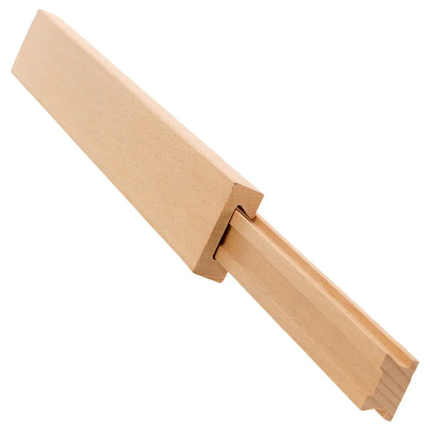 Solid As A Rock Wooden Drawer Slides Six Pack 15.7 Inch Center Tracks With Metal Rollers Heavy Duty Dresser Slider Kit showing a close-up of wooden track.