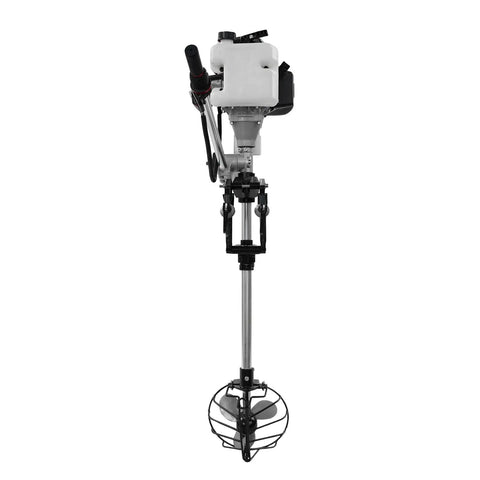 4.0 HP 4 Stroke Outboard Motor For Boats, 53.2cc 3 Blade Propeller, Air Cooling System, Manual Pull Start rear view