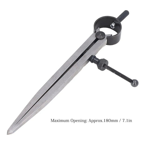 Badass Adjustable Carbon Steel Marking Gauge With Rock Solid Flat Legs For Spot On Dovetail Layout And Stress Free Woodworking Scribing, 180mm max opening.
